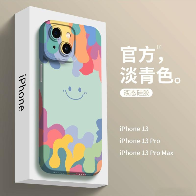 Egnede Covers Til Iphone 15 Pro Max, Iphone 14 Flydende Silikone, 13 Unikke Smiley Pro Linse, Fuld Beskyttelse, Tynd 12 Stødabsorberende, Xs Kvindemodel, X Ny Kreativt Minimalistisk Design, 11 Plus Beskyttelsesskal.  |  Telefoncover Telefoncover Telefoncover